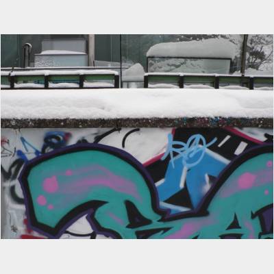 Graffitti und Schnee